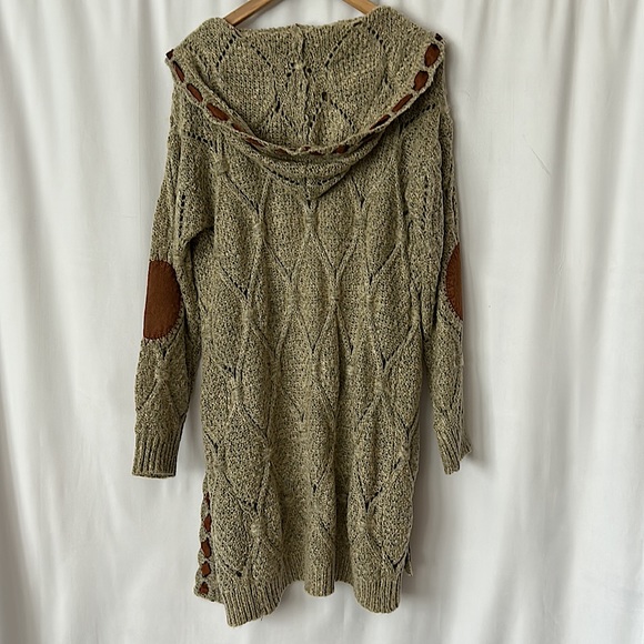 POL Comfy Gray Hooded Long Knit Sweater Jacket Coat **Size S** 🌸🌸 - Picture 2 of 4